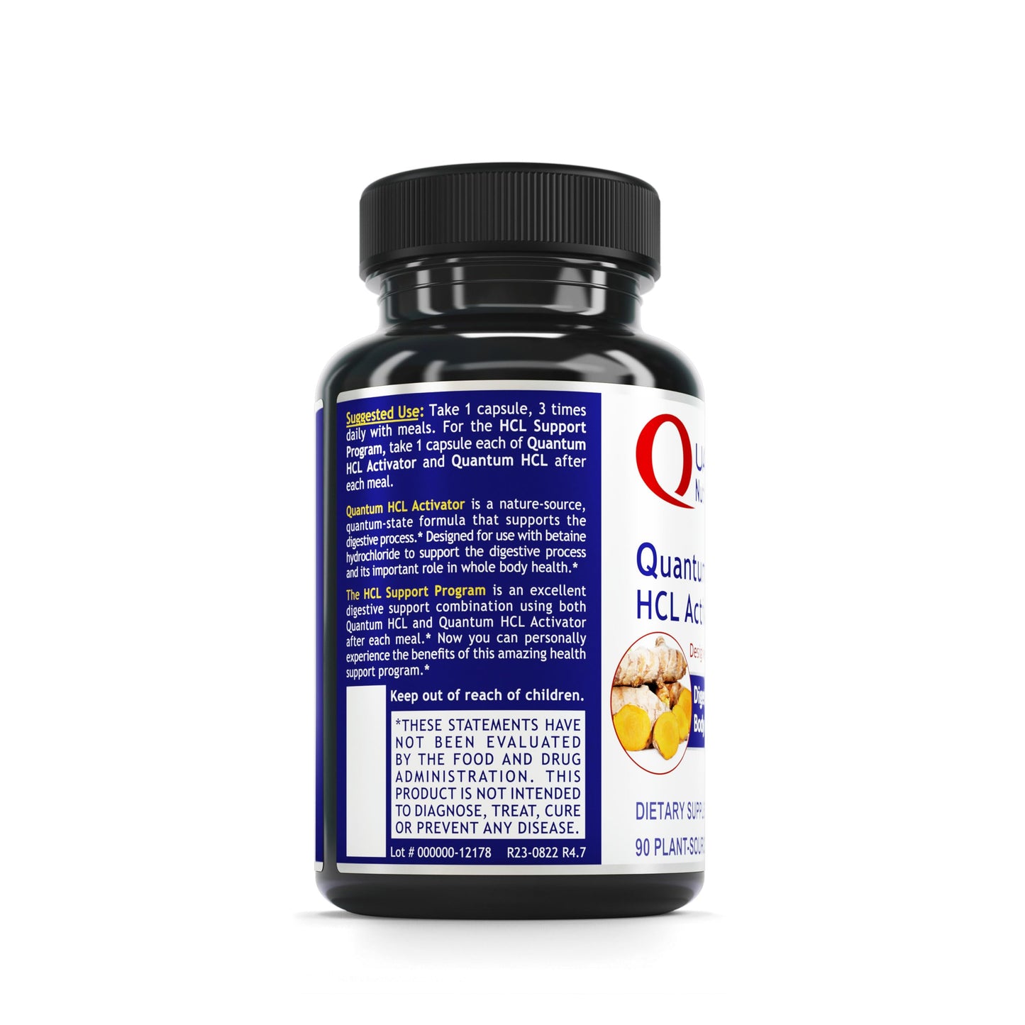 Quantum Nutrition Labs HCL Activator – Pepsin Digestive Enzymes (90 Veg Caps)