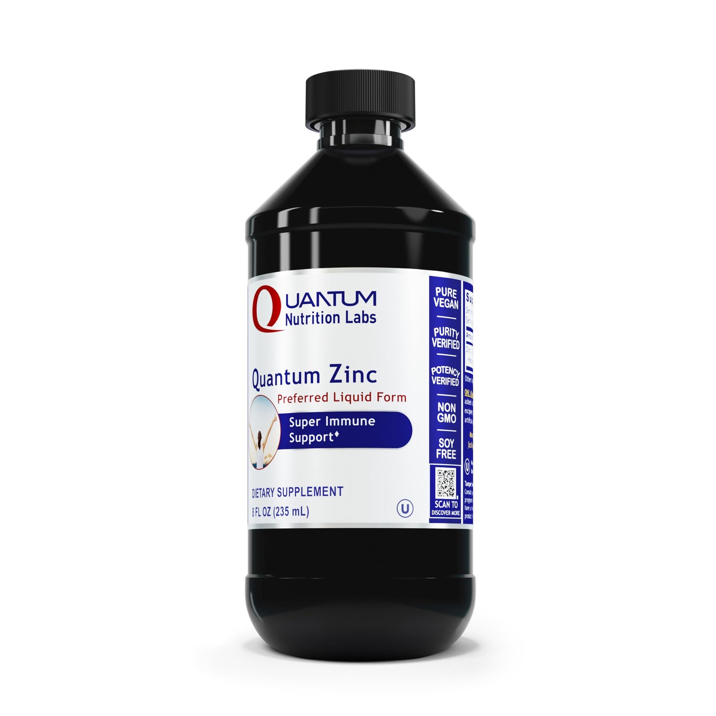 Quantum Nutrition Labs Zinc – Liquid Zinc Drops (25 mg Zinc Sulfate) for Immune Support | 8 oz