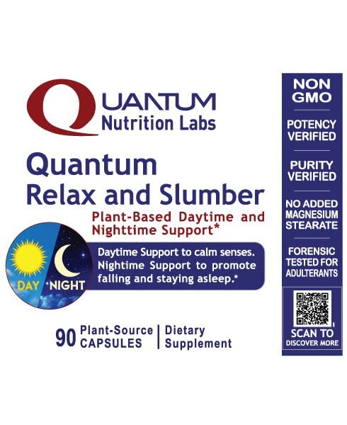 Quantum Relax and Slumber - Sleep Support with Magnesium Malate & L-Theanine (90 Capsules)