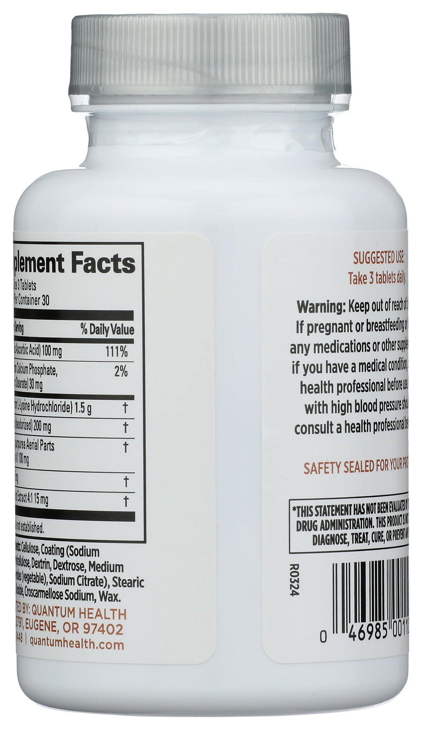 Quantum Research Super Lysine+ Tablet, 0.93 lb