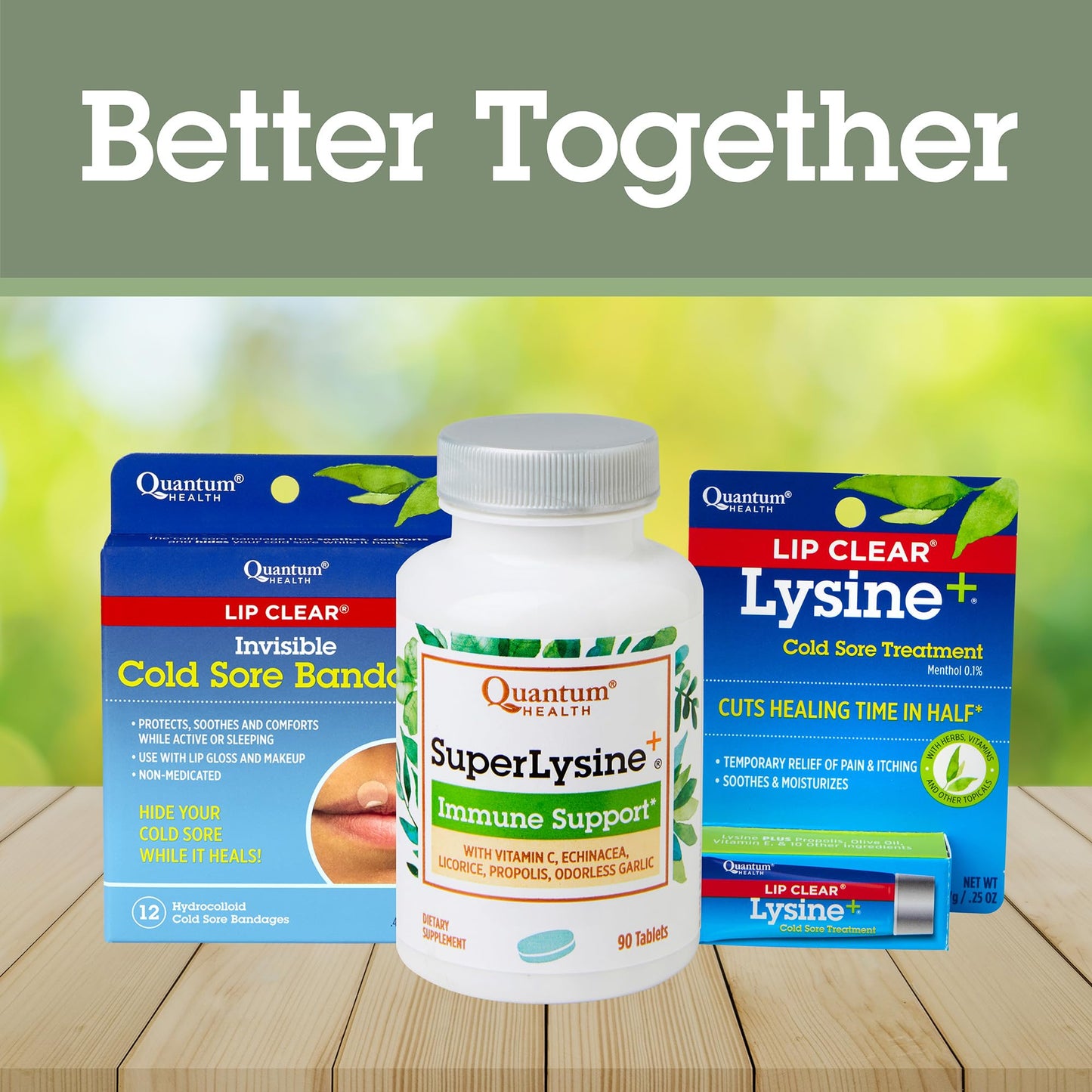 Quantum Lip Clear Lysine+ Cold Sore Treatment | Menthol, Calendula & Propolis Ointment 0.25 oz