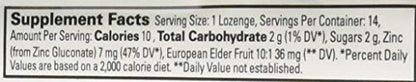 Quantum Zinc Elderberry Raspberry Lozenge – 1.2 oz, 12 per Case | Organic & Non-GMO