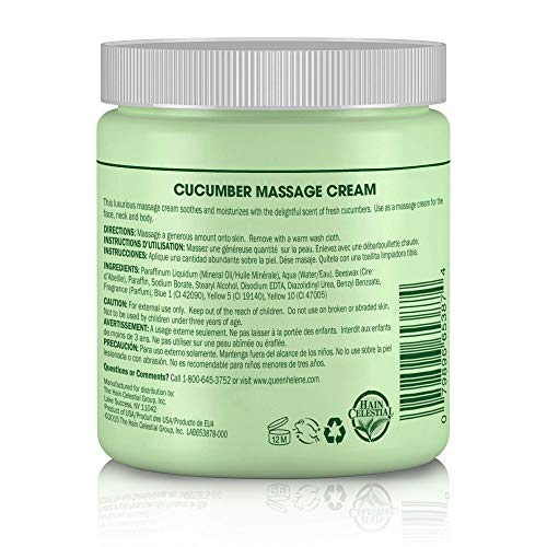 Queen Helene Professional Massage Cream, Cucumber, 15 Oz (Packaging May Vary)