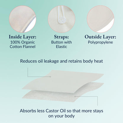 QUEEN OF THE THRONES Castor Oil Pack for Breast (Large) - Heatless & Reusable