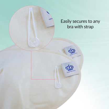 QUEEN OF THE THRONES Castor Oil Pack for Breast (Small) - Heatless, Less-Mess, Reusable - Organic Cotton Flannel, Comfort Fit, Soft Straps & Naturopathic Doctor Designed (Castor Oil Sold Separately)