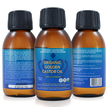 QUEEN OF THE THRONES Castor Oil Pack for Neck – Reusable, Organic Cotton Flannel, Castor Oil Included