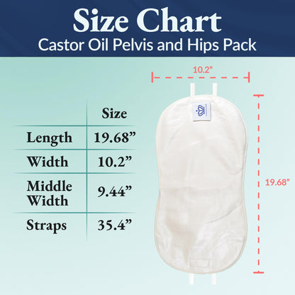QUEEN OF THE THRONES Castor Oil Pack for Pelvic – Heatless, Reusable, Organic Cotton Flannel