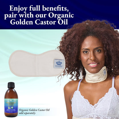 Queen of the Thrones Castor Oil Pack for Thyroid - Heatless, Reusable