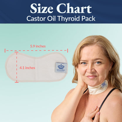 Queen of the Thrones Castor Oil Pack for Thyroid - Heatless, Reusable