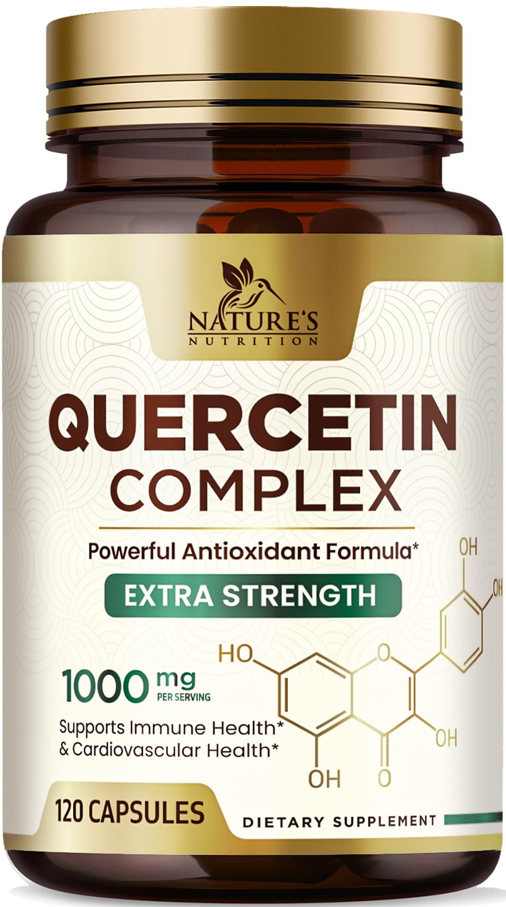 Quercetin Supplement 1000mg - Extra Strength Plant-Based Bioflavonoids for Immune & Respiratory Support