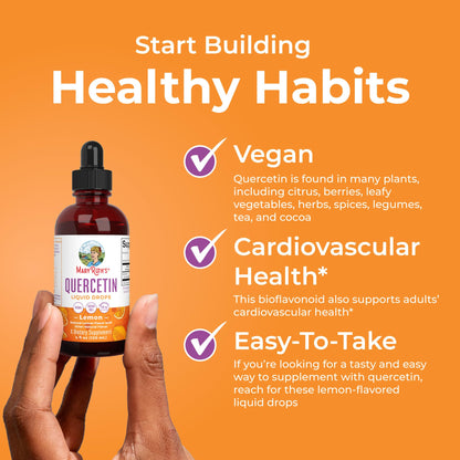 MaryRuth Organics Quercetin Liquid Drops – 500mg, Sugar Free, Vegan