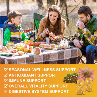 Quercetin Gummies with Bromelain - Immune Support for Adults & Kids, 800mg Quercetin, Pineapple Flavor, Sugar Free, Vegan | 60 Count