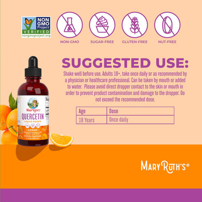 MaryRuth Organics Quercetin Liquid Drops – 500mg, Sugar Free, Vegan