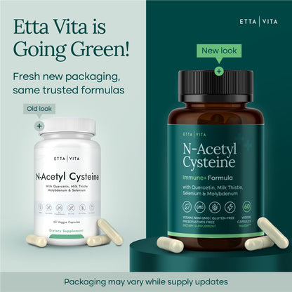 Vegan NAC 600mg Liver Detox & Immune Support | Quercetin, Milk Thistle, Molybdenum & Selenium