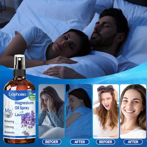 Magnesium Oil for Feet - Lavender 200ml Spray for Sleep & Relaxation