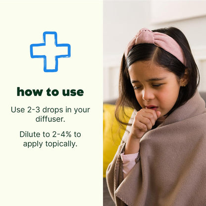 Plant Therapy Quiet Cough KidSafe Essential Oil Blend 10 mL – 100% Pure & Therapeutic Grade