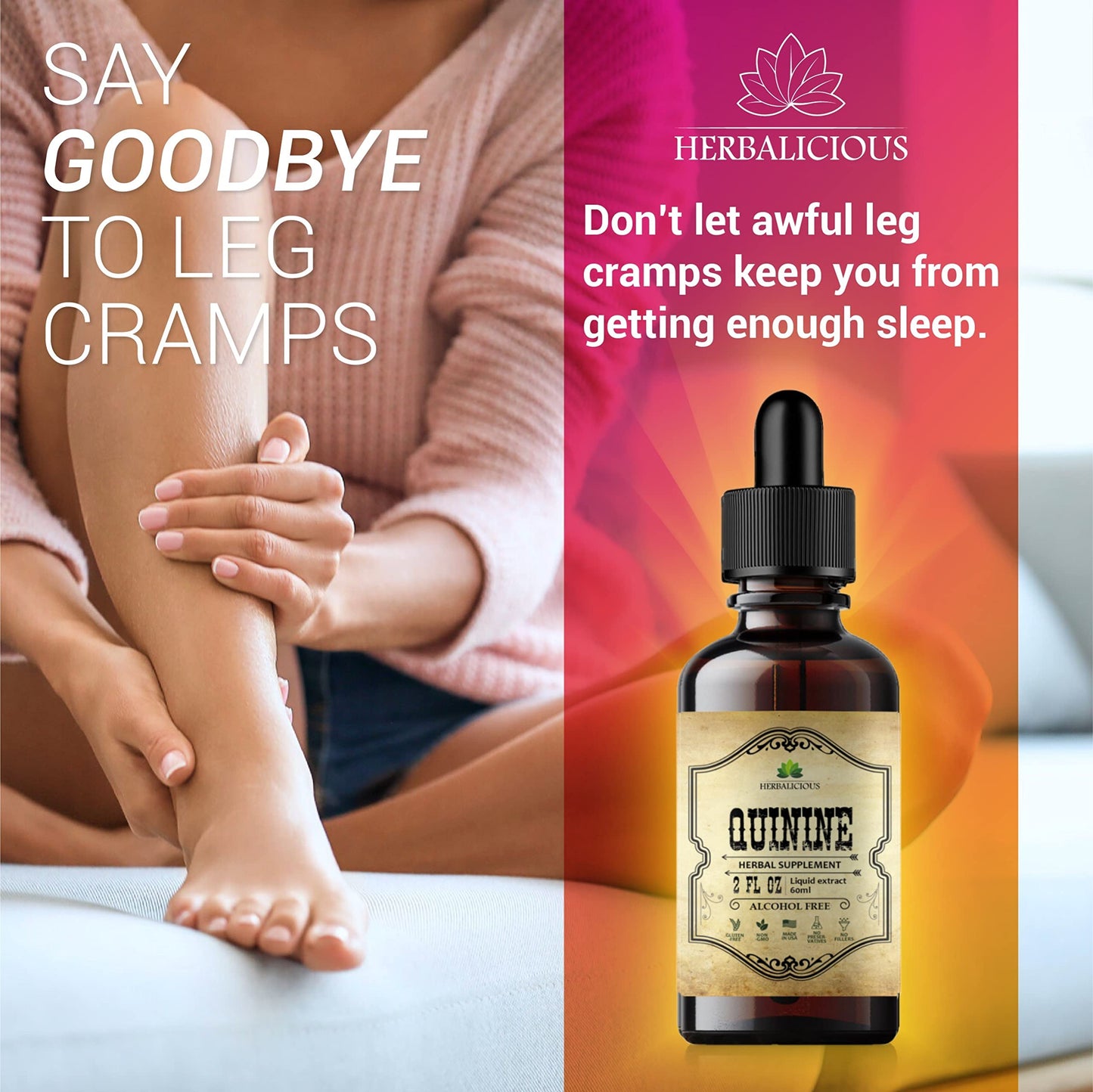 Quinine Liquid Extract 2oz – Restless Legs & Nighttime Cramp Relief