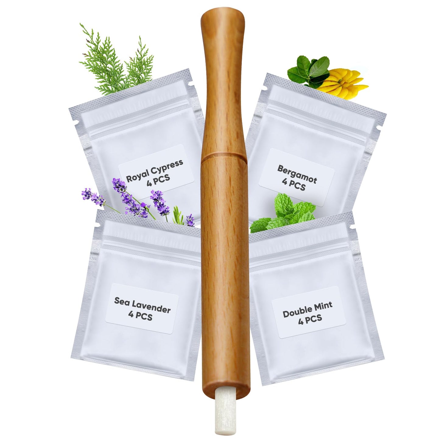 Quit Smoking with Elegance - Natural Woody Smokeless Inhalers (JY01)