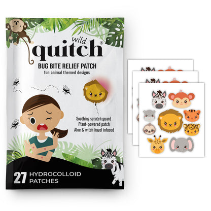 Quitch Mosquito Bite Relief Patches – Safari Animals for Kids