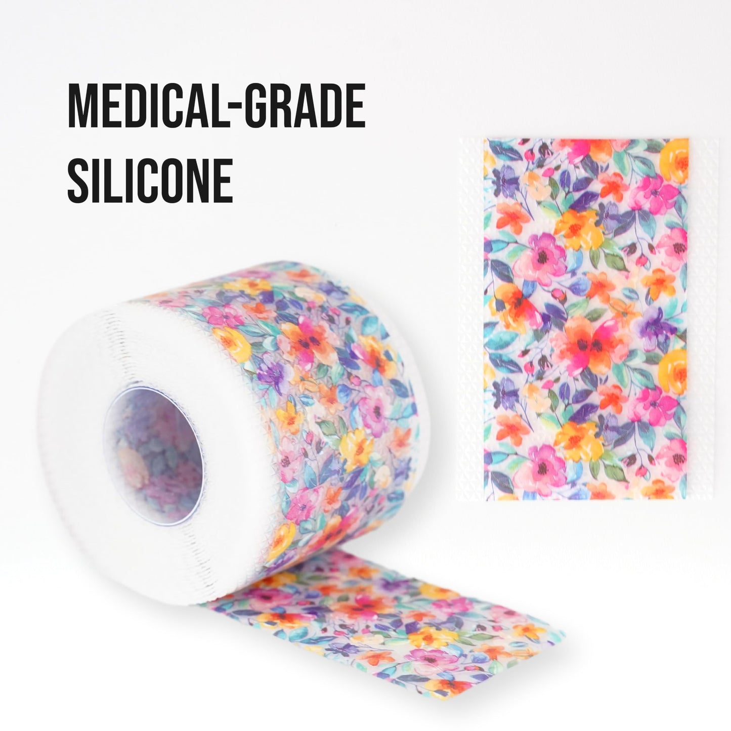 Quitch Silicone Scar Sheets for Surgical Scars | Floral 4x150cm