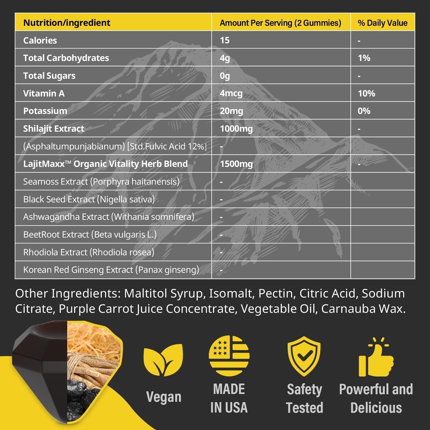Quixiora Shilajit Gummies – High Potency Shilajit for Men & Women | 120 Gummies