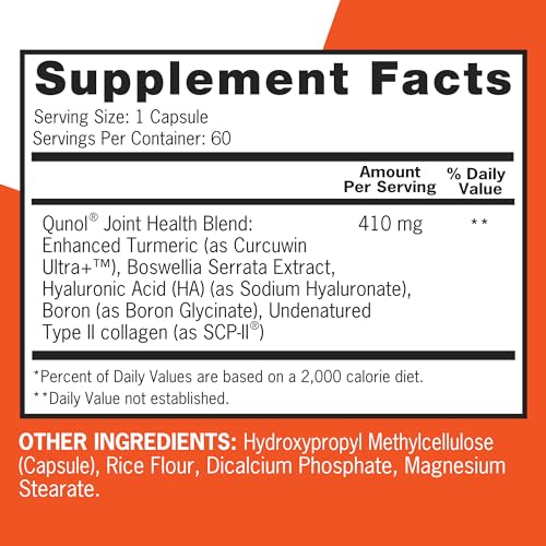 Qunol 5-in-1 Joint Health Supplement – Fast Acting, 60 Count