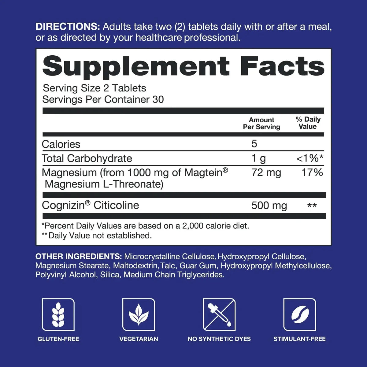Qunol Brain Health Memory Plus | Magnesium L-Threonate & Cognizin Citicoline for Memory, Focus & Productivity (60 Count) BritishVita | Premium UK Vitamins & Wellness Supplements