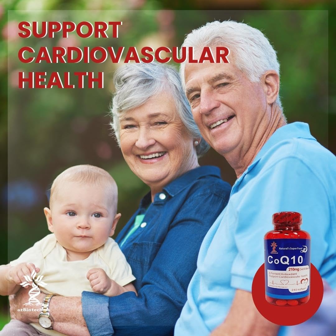 Qunol CoQ10 210mg Softgels – Heart Health & Energy Production | 240 Count