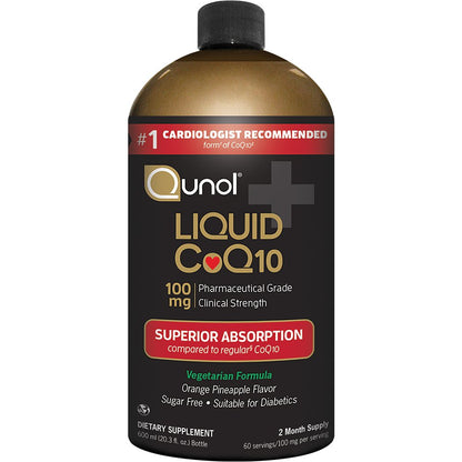 Qunol Liquid CoQ10 100mg – Superior Absorption for Heart Health | 60 Servings, 20.3 oz