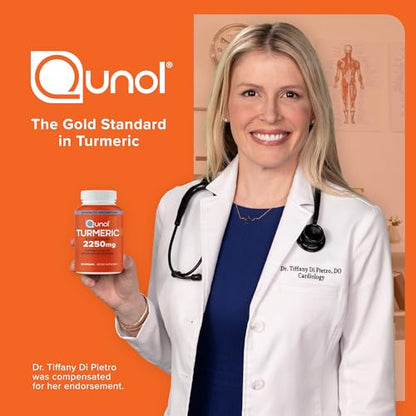 Qunol Turmeric Curcumin 2250mg with Black Pepper – 95% Curcuminoids, Joint Support