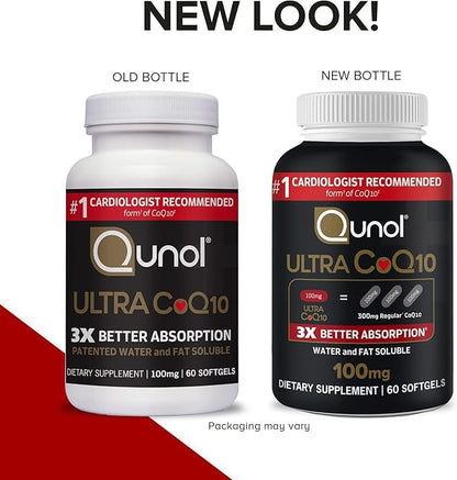 Qunol Ultra CoQ10 100mg 120 Softgels – 3X Absorption