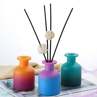 QUUPY 150ml Glass Diffuser Bottle — DIY Essential Oils Container (4 Colors)