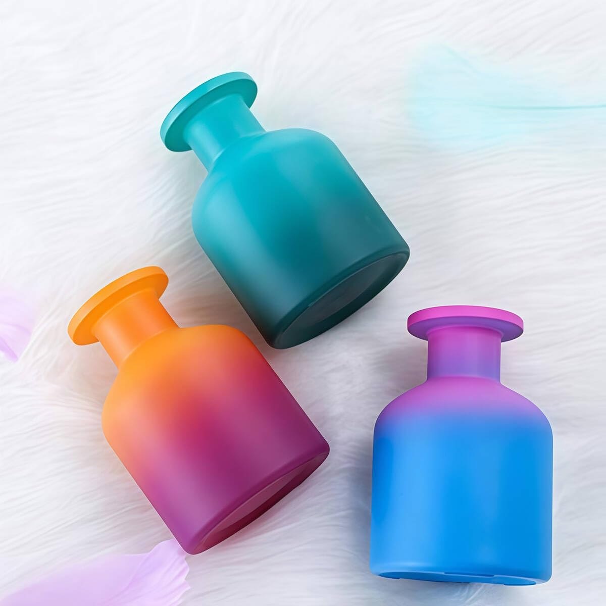 QUUPY 150ml Glass Diffuser Bottle — DIY Essential Oils Container (4 Colors)