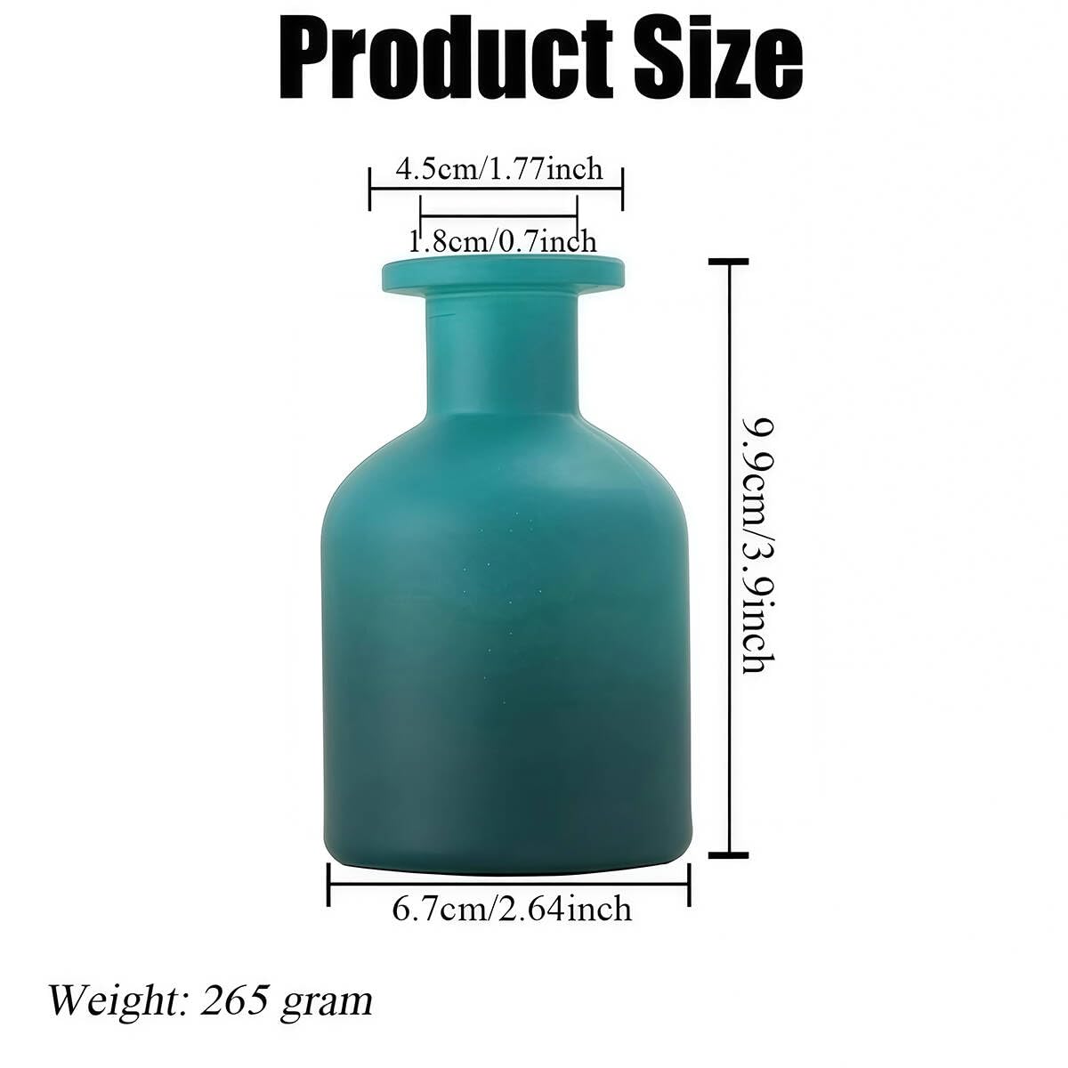QUUPY 150ml Glass Diffuser Bottle — DIY Essential Oils Container (4 Colors)