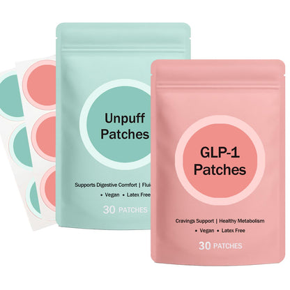 QUZOYU Double Cleanse Bundle – 30 Unpuff Patches + 30 GLP-1 Patches