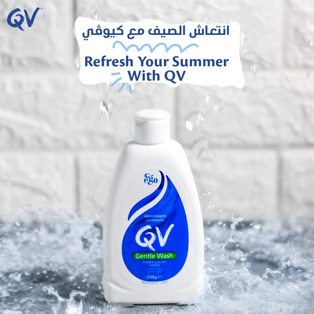 QV Gentle Wash 250ml – Hydrating, Fragrance-Free Body Wash