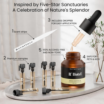 R' Hotel Diffuser Oil – Inspired by Ritz-Carlton New York Scent | Premium Fragrance Oil for Ultrasonic & Waterless Diffusers (15 mL)