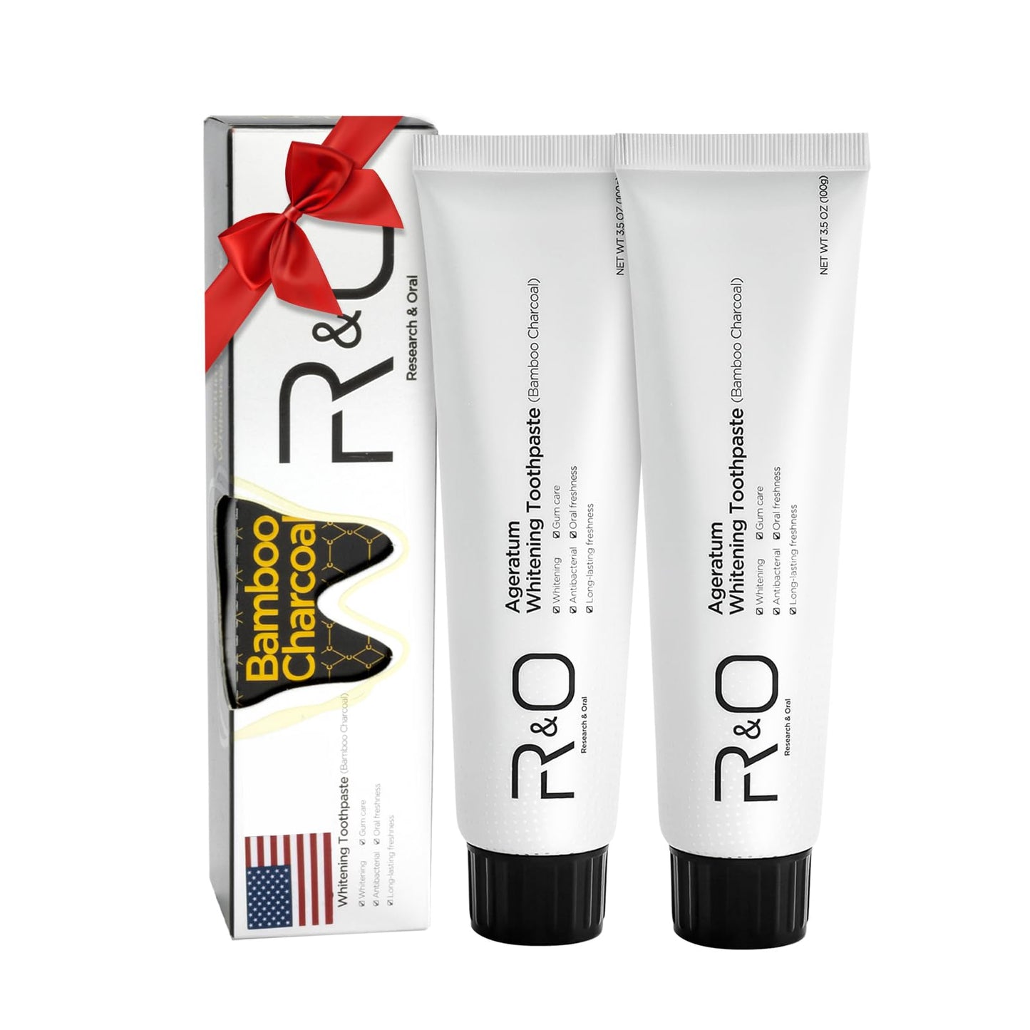R&amp;O Ageratum Whitening Toothpaste with Bamboo Charcoal - 3.53 oz