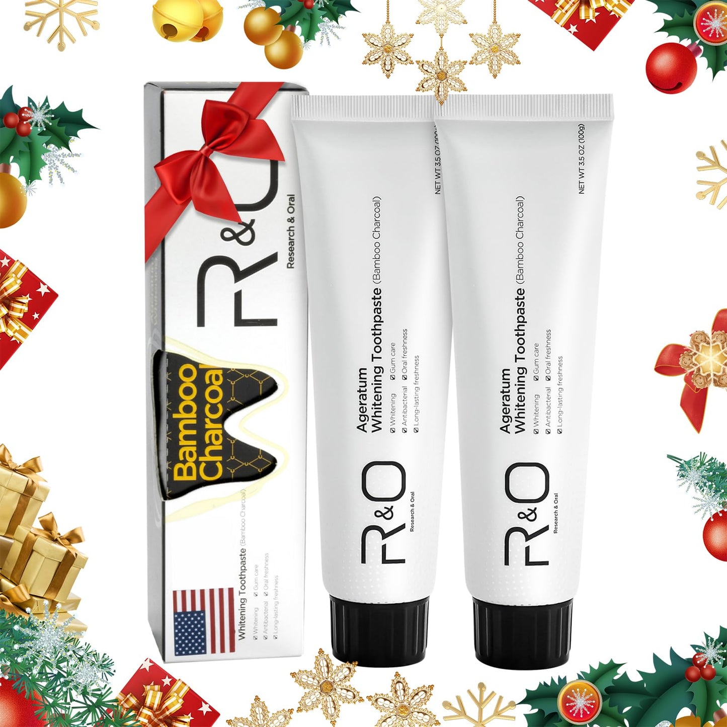 R&amp;O Ageratum Whitening Toothpaste with Bamboo Charcoal - 3.53 oz