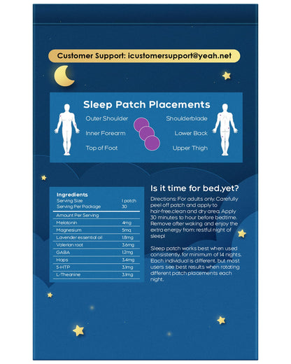 RAAYAM Sleep Patches – 30-Pack Deep Sleep Patches for Adults (Blue)