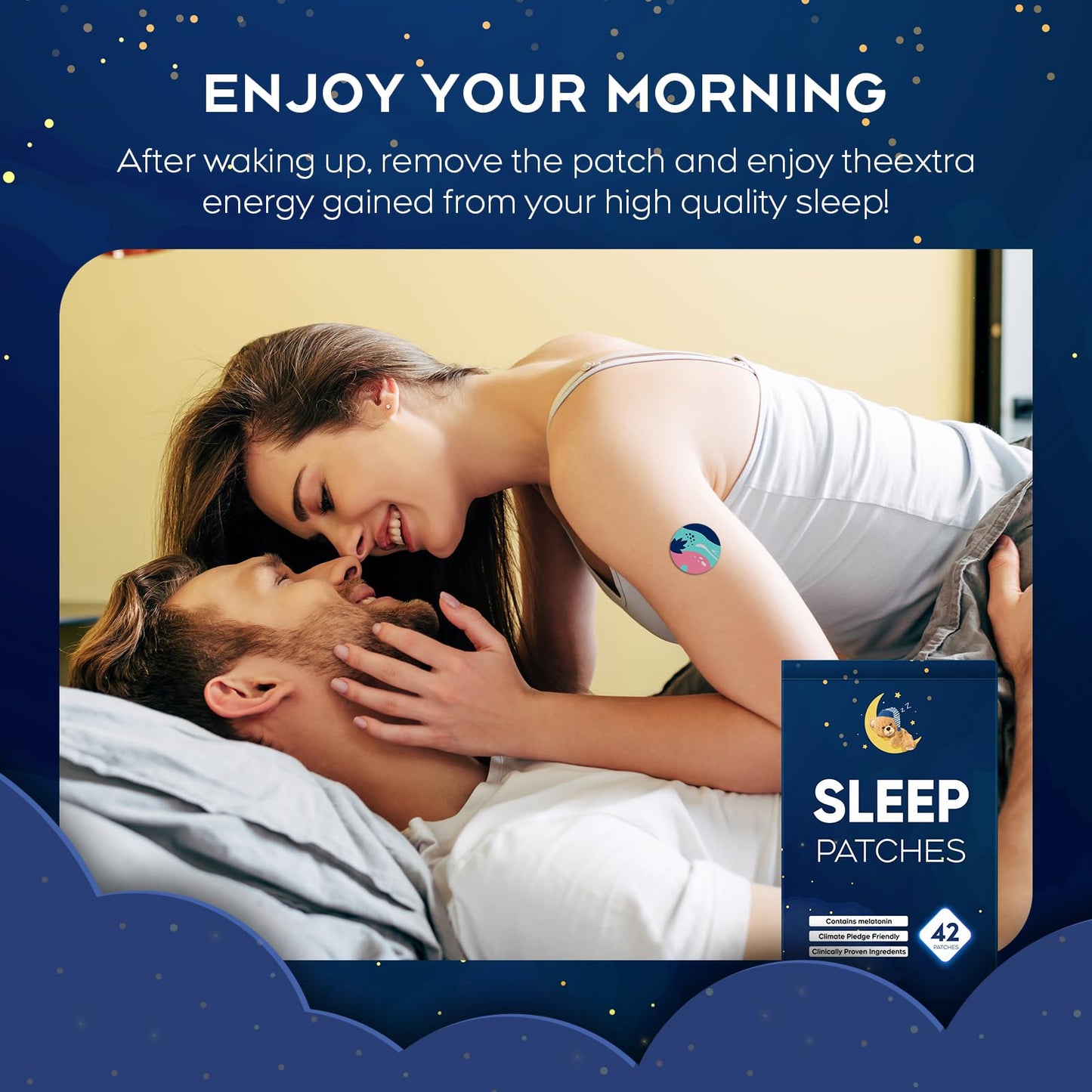 RAAYAM Sleep Patches for Adults - Easy Patch with Valerian & Melatonin (42 Blue Pack)