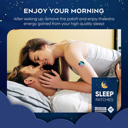 RAAYAM Sleep Patches for Adults - Easy Patch with Valerian & Melatonin (42 Blue Pack)