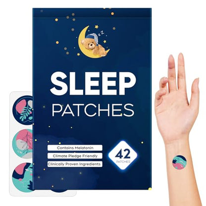 RAAYAM Sleep Patches for Adults - Easy Patch with Valerian & Melatonin (42 Blue Pack)