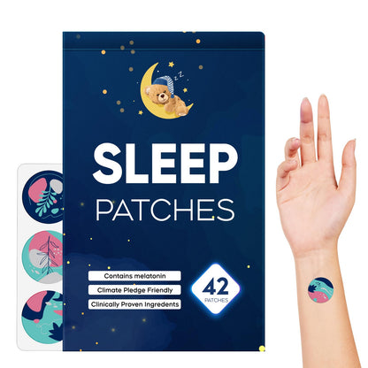 RAAYAM Sleep Patches for Adults - Easy Patch with Valerian & Melatonin (42 Blue Pack)