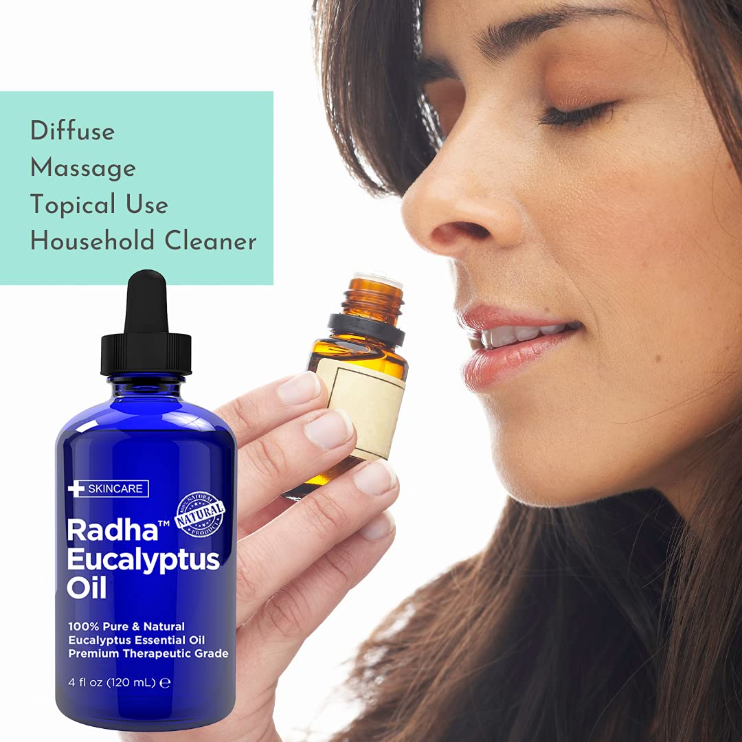 Radha Beauty Eucalyptus Essential Oil 4 oz – Pure & Therapeutic Grade