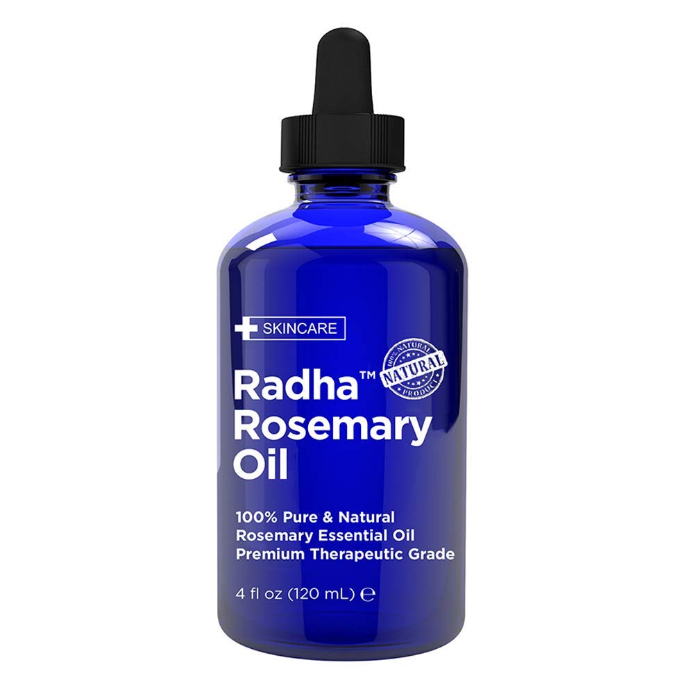 Radha Beauty Rosemary Essential Oil 4 oz – 100% Pure Therapeutic Grade, Steam Distilled