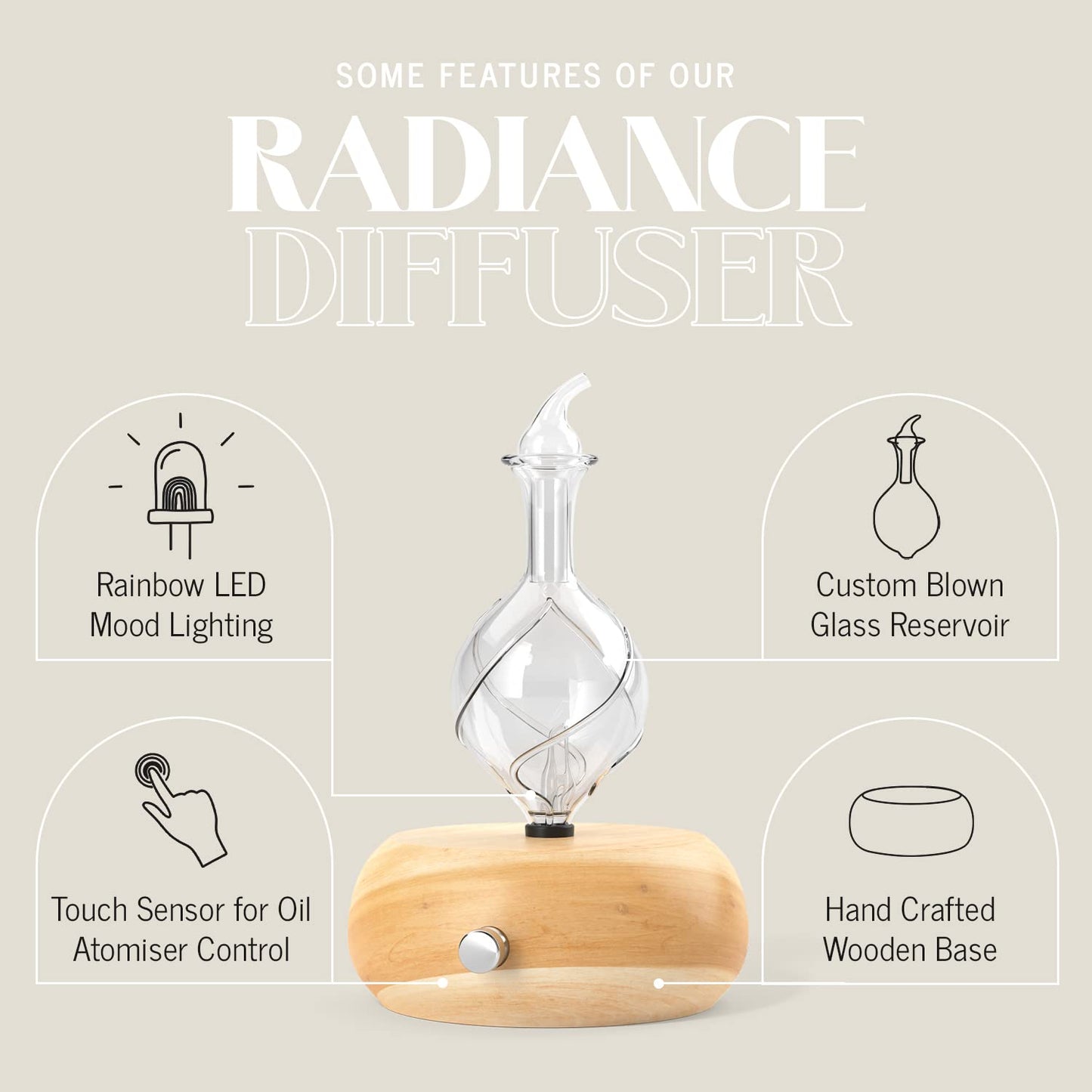 Radiance Nebulizing Diffuser – Pure Essential Oils, No Heat | Organic Aromas