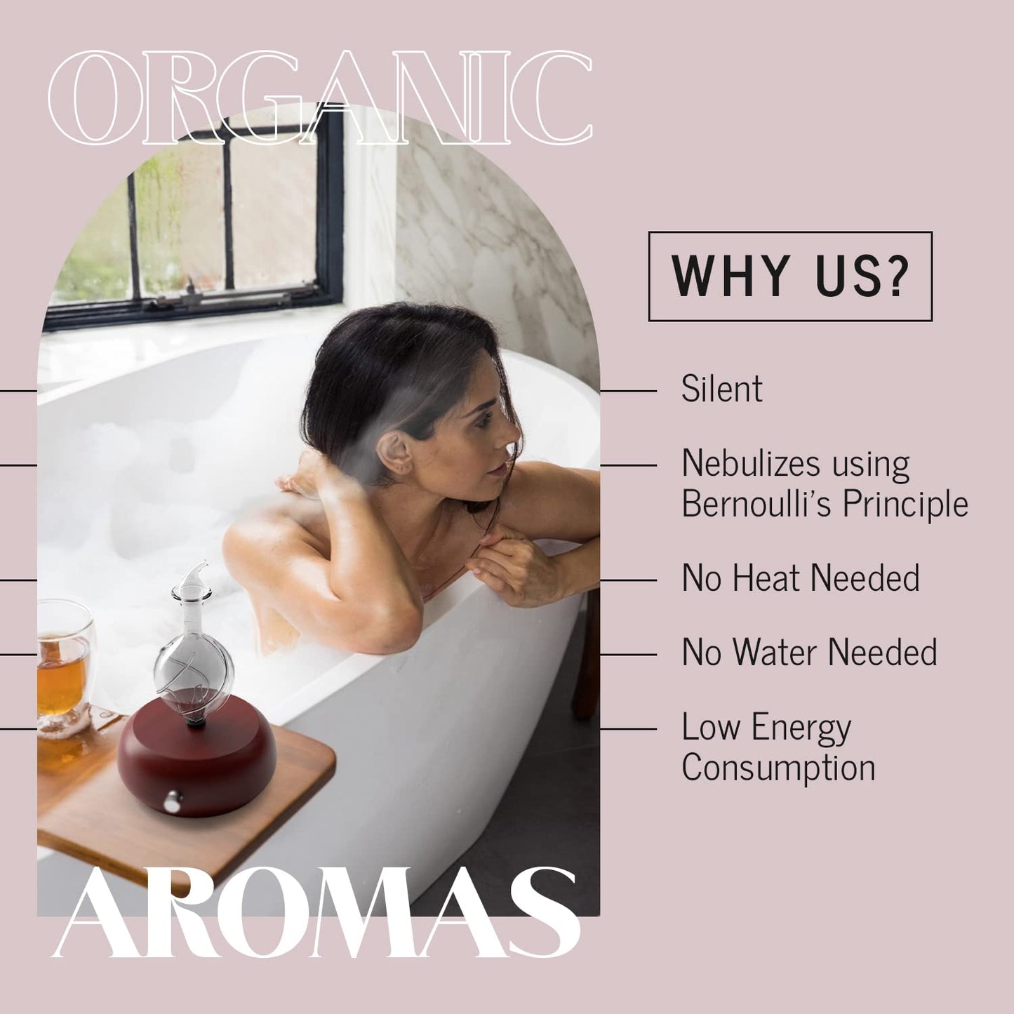 Radiance Nebulizing Diffuser – Pure Essential Oils, No Heat | Organic Aromas
