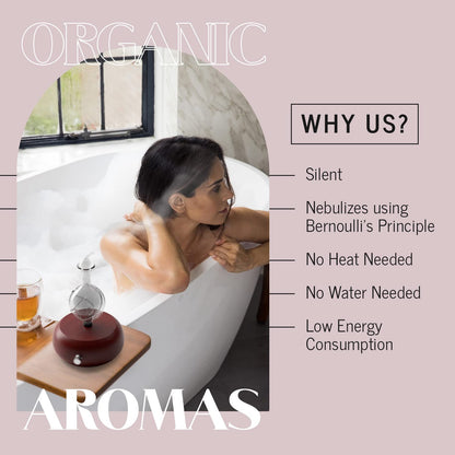 Radiance Nebulizing Diffuser – Pure Essential Oils, No Heat | Organic Aromas