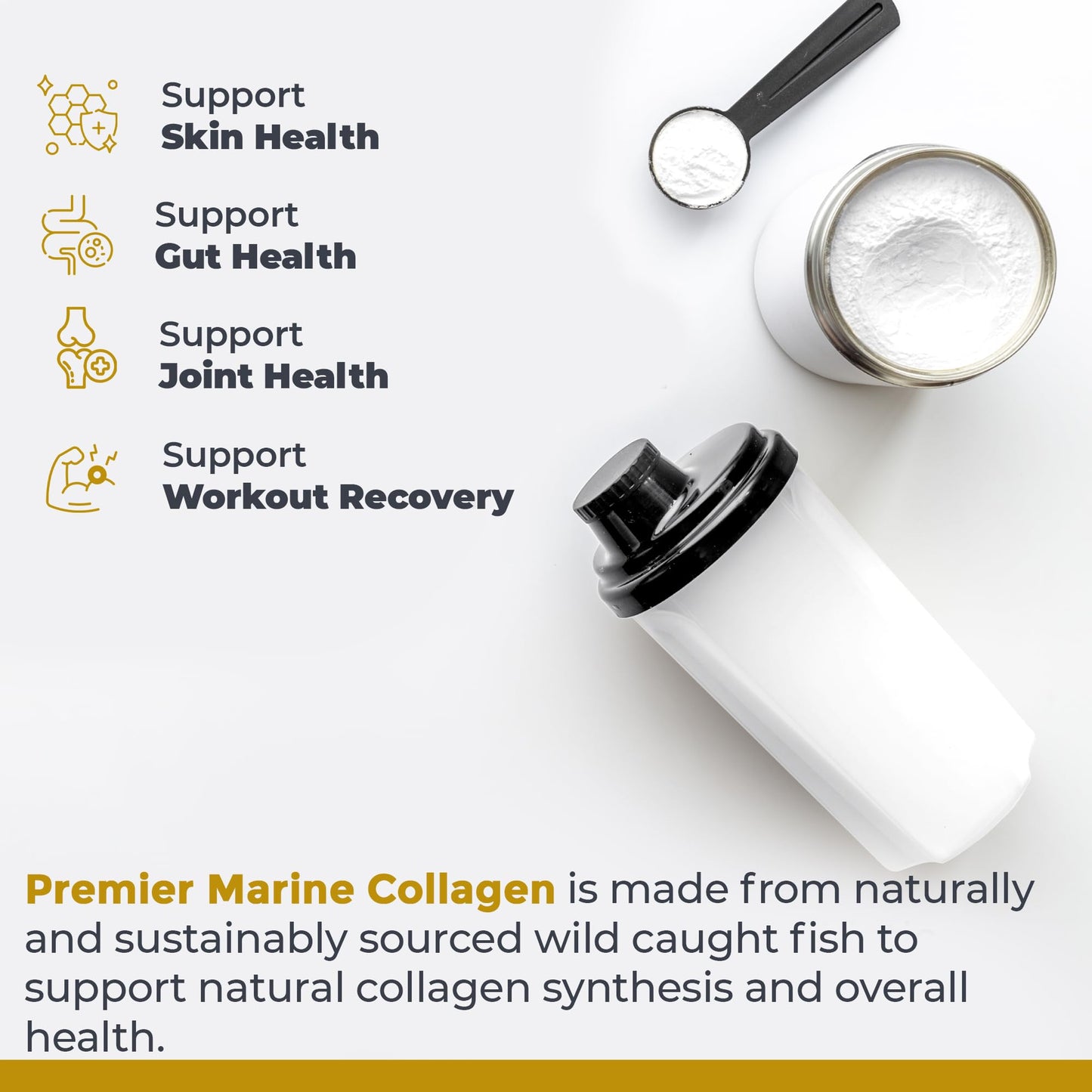Premier Research Labs Marine Collagen - Hydrolyzed Fish Collagen Powder for Skin, Joints, and Gut Health | 7 oz